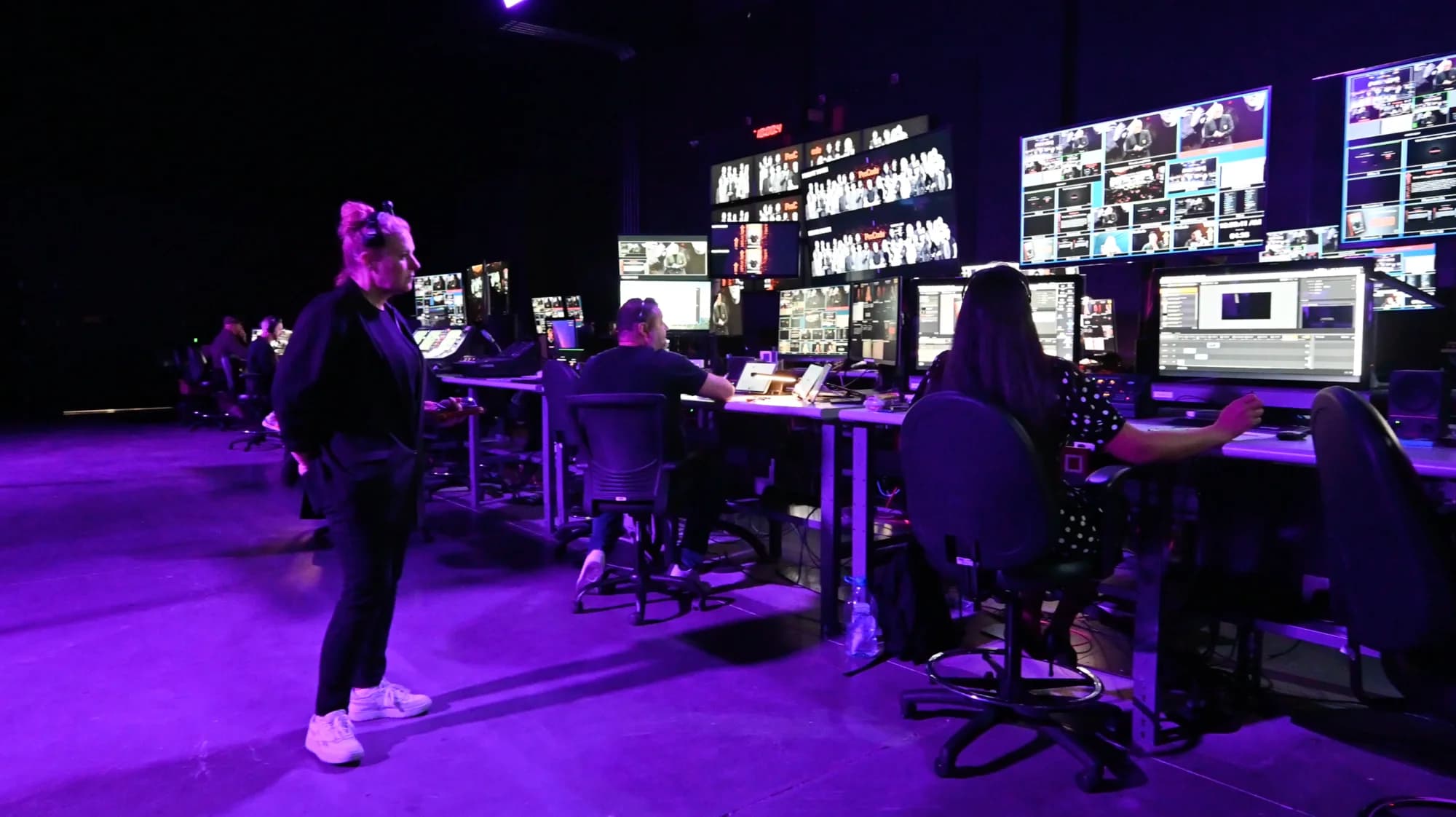 The 360° LED stage at Worre Studios mid-production.